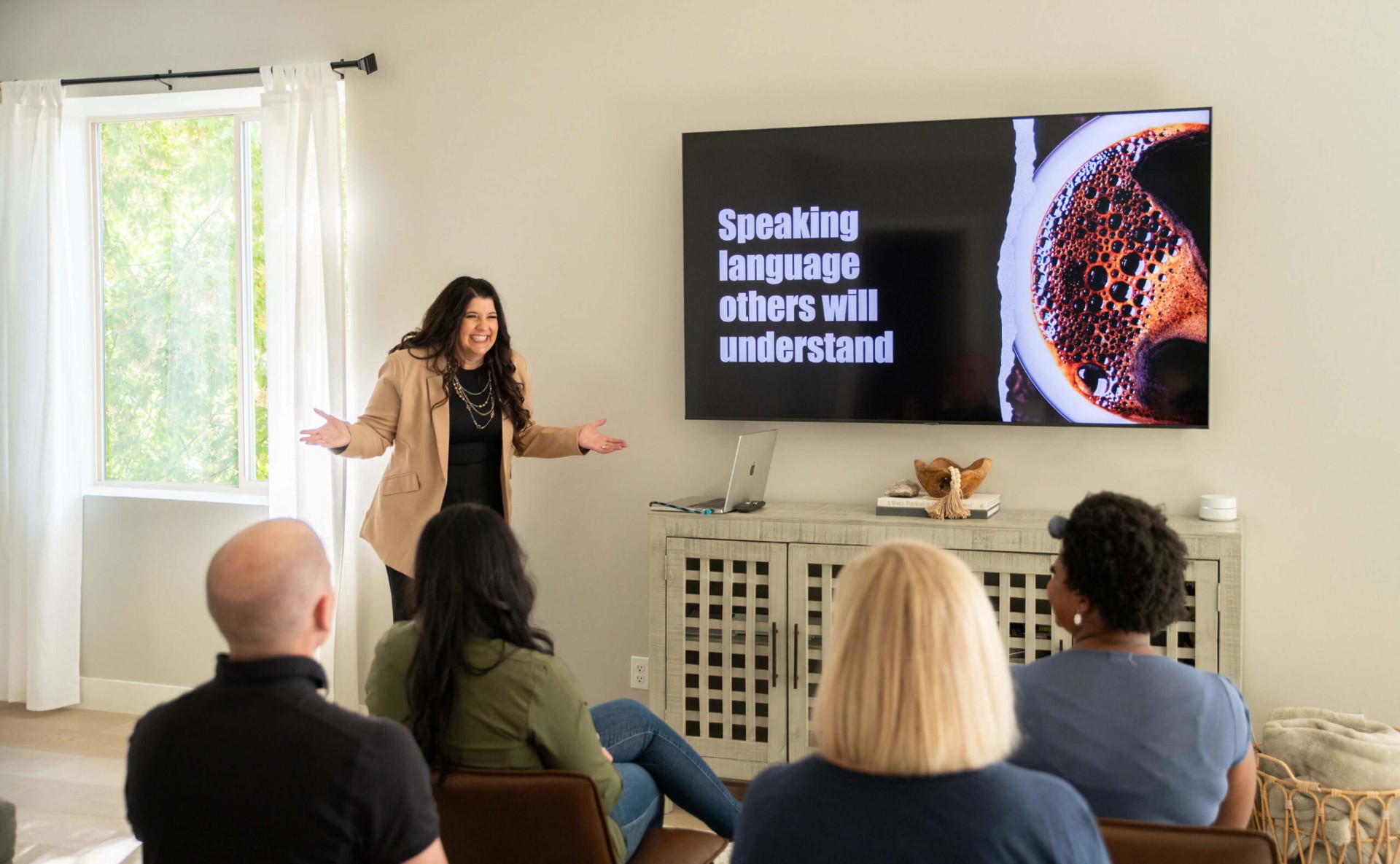Heather Ferrari working with leaders